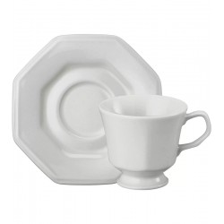 Xícara Para Chá 200ml com Pires Prisma Porcelana Schmidt